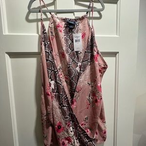 Blush multi printed tank